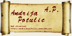 Andrija Potulić vizit kartica